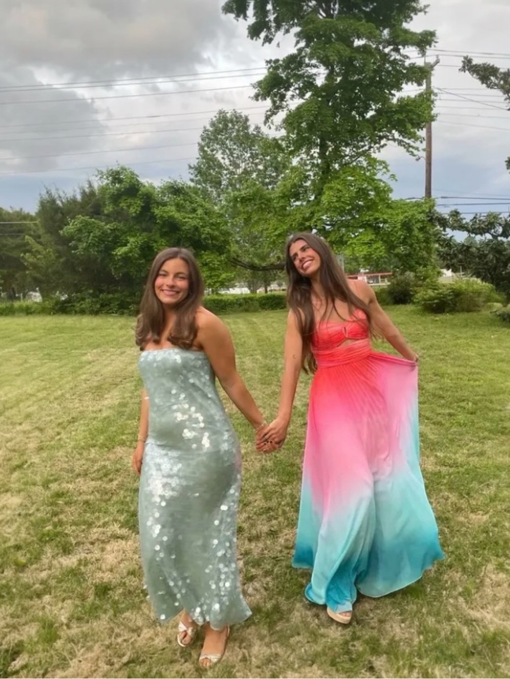 NWT AMUR Emmett Pleated Gown in Ombre Sunset Dress Size 2 - Picture 9 of 13